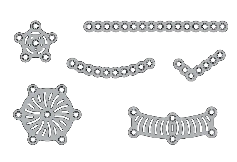 foto de implantes thinflap para cierre craneal marca zimmer biomet